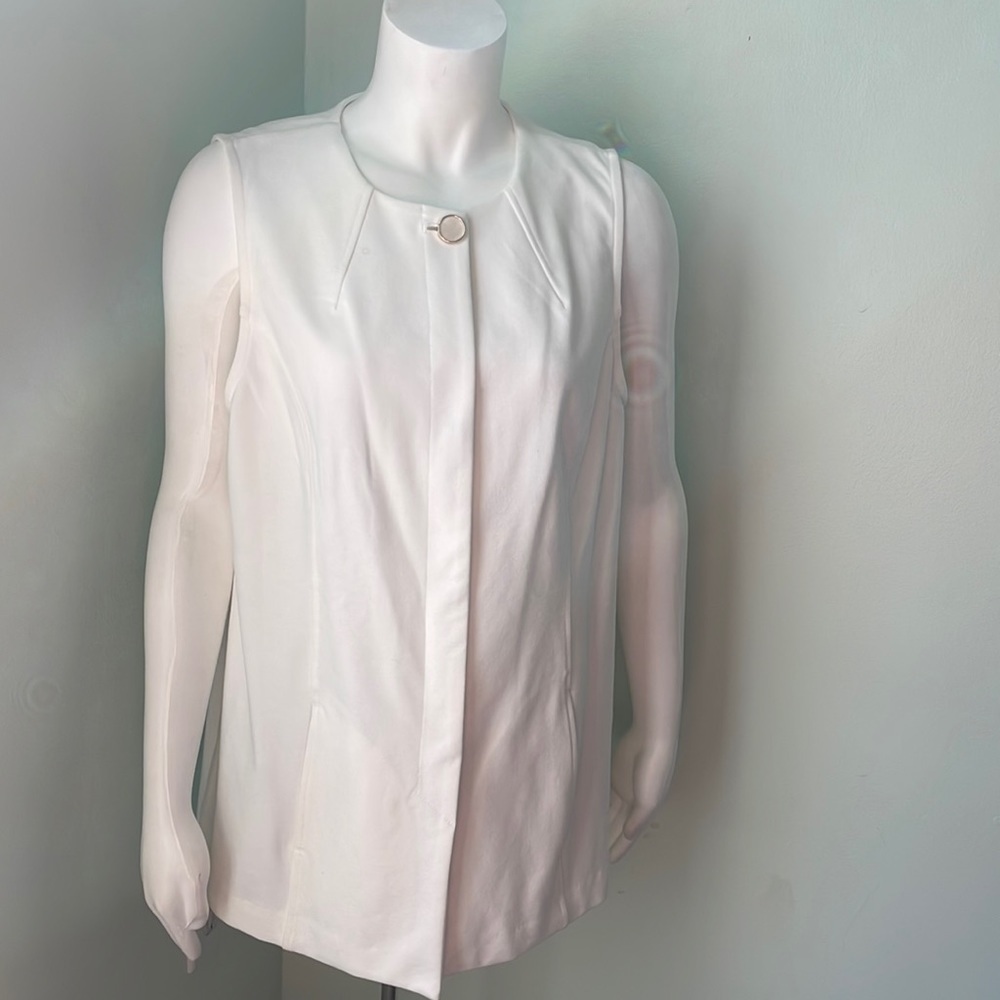 Chico's White Snap Front Vest NEW